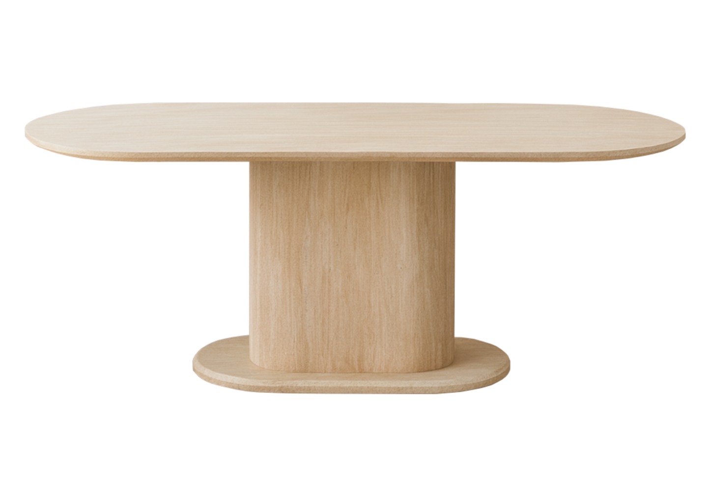 Table à manger ovale effet travertin – Inaya – Galerie du Mobilier - Vue 1