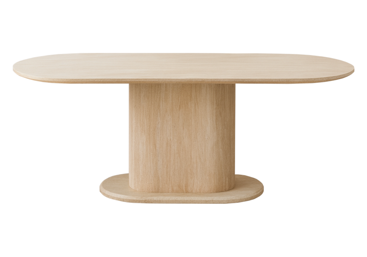 Table à manger ovale effet travertin – Inaya – Galerie du Mobilier - Vue 1