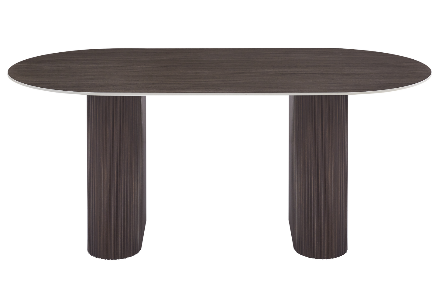 Table à manger ovale céramique effet bois noyer – Galerie du Mobilier
