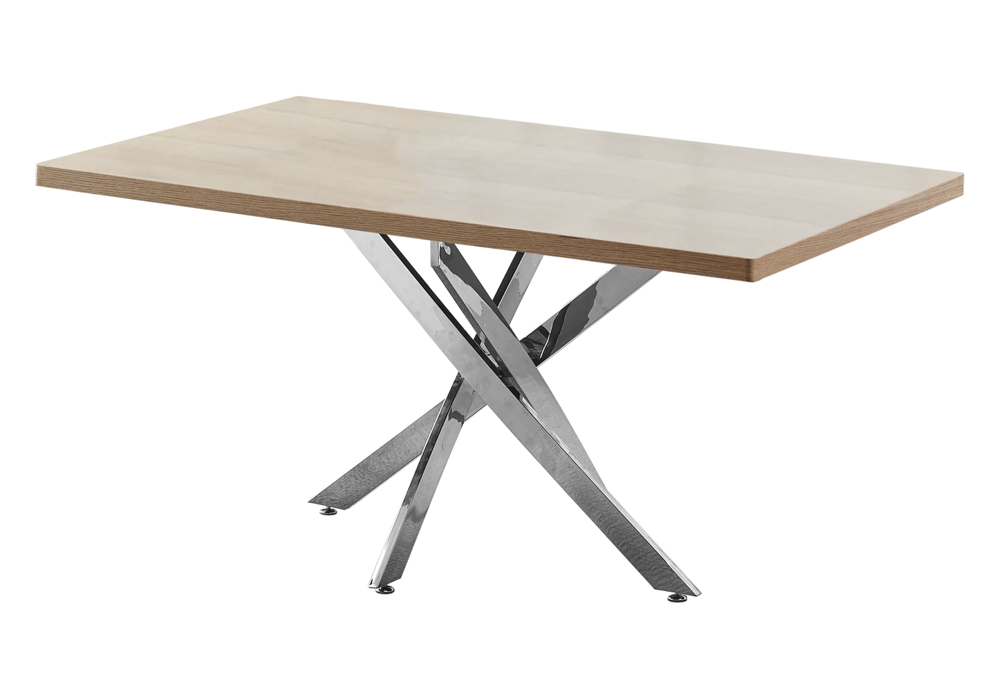 Table à manger argentée bois chêne - Joy – Galerie du Mobilier - Vue 1
