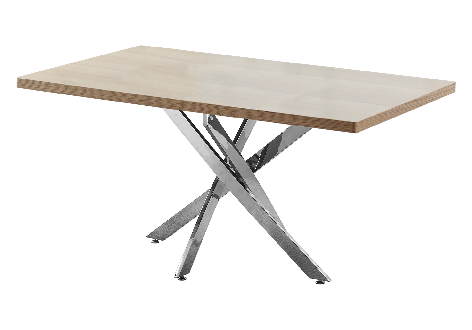 Table à manger argentée bois chêne - Joy – Galerie du Mobilier - Vue 1