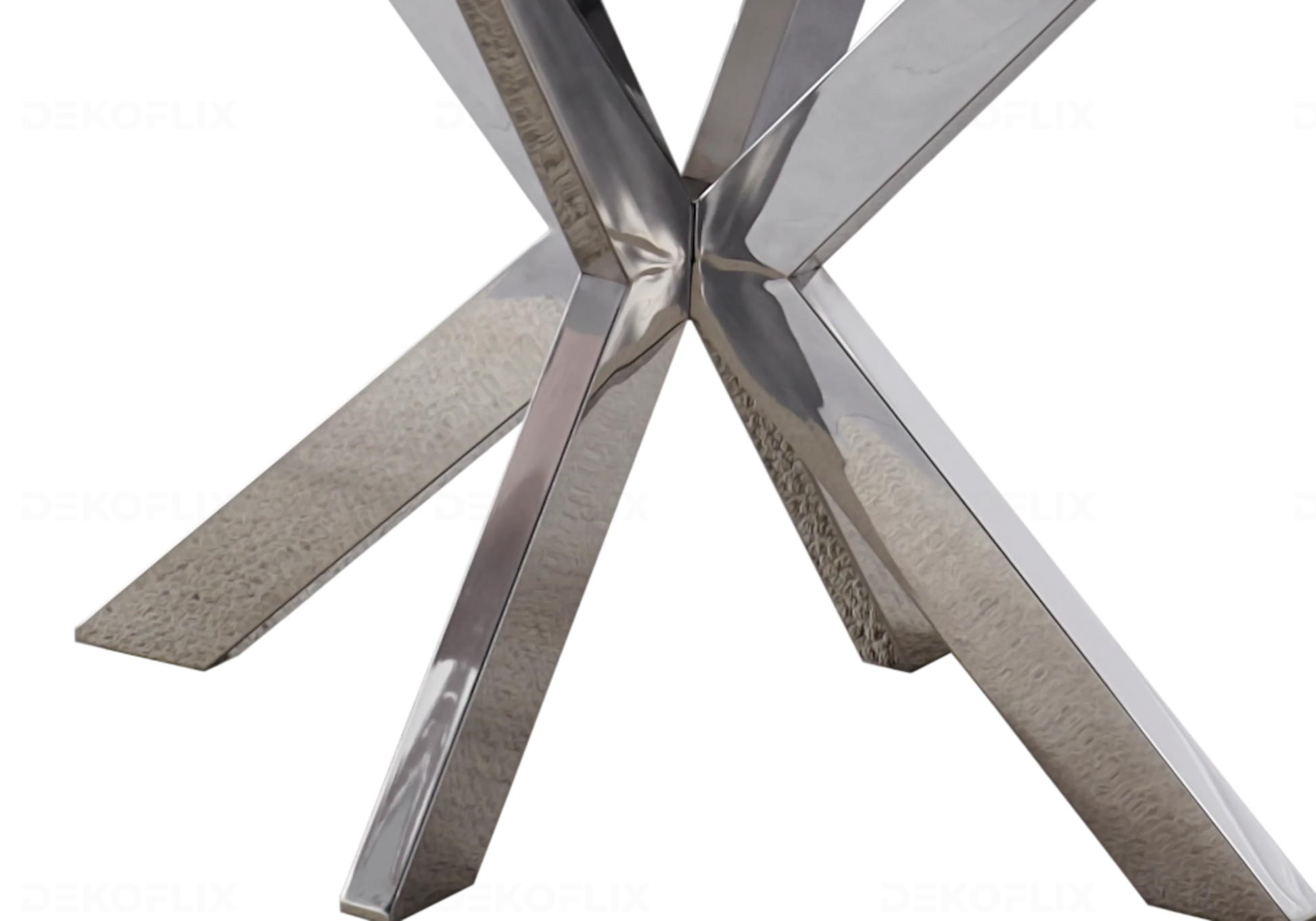 Chaises Velours Taupe Pieds Argentés NORA – Lot de 4 - DEKOFLIX