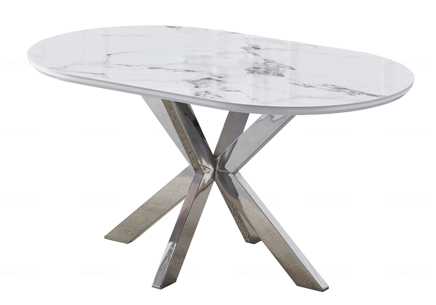 Chaises Velours Taupe Pieds Argentés NORA – Lot de 4 - DEKOFLIX