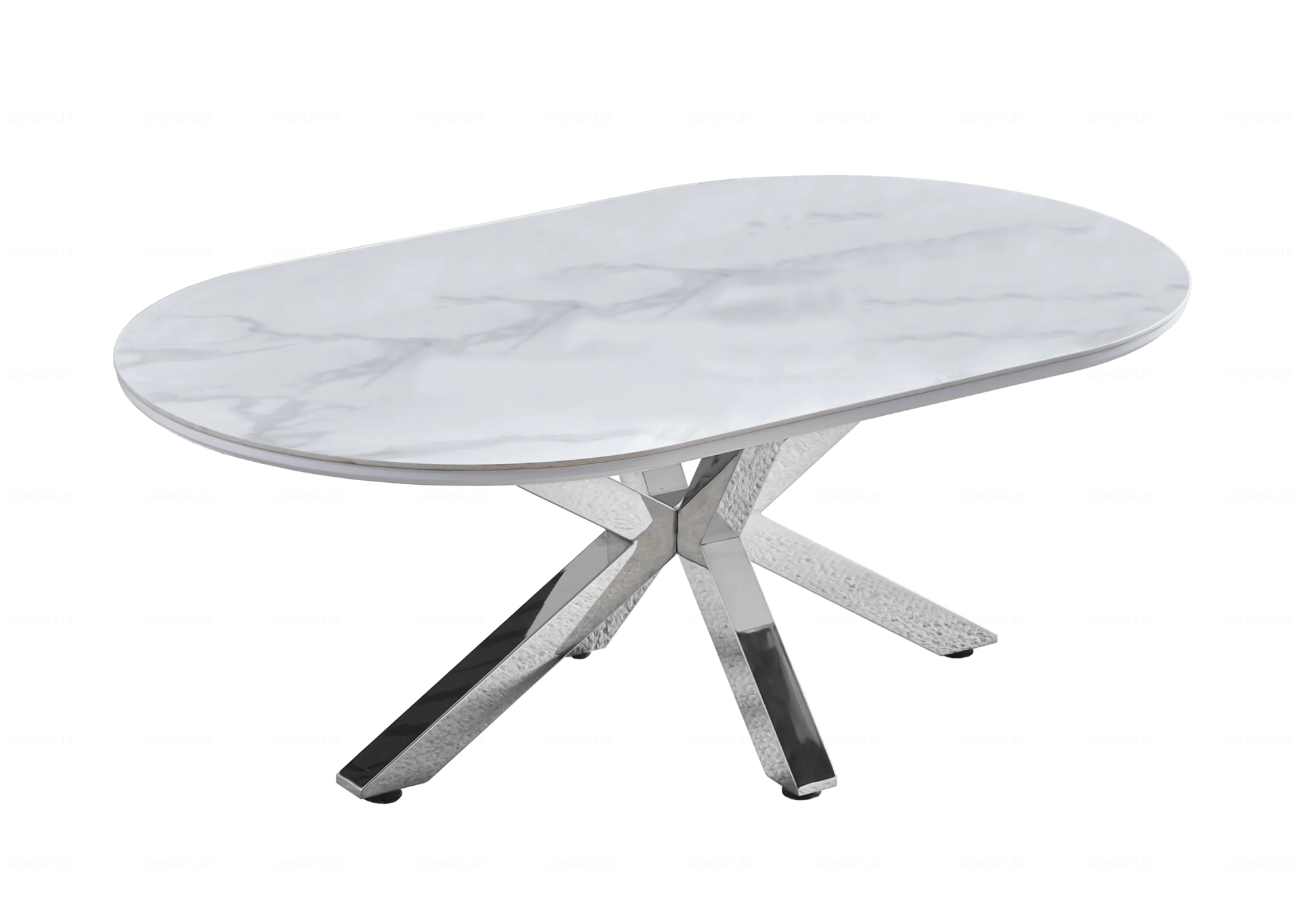 Chaises Velours Gris Pieds Argentés NORA – Lot de 4 - DEKOFLIX