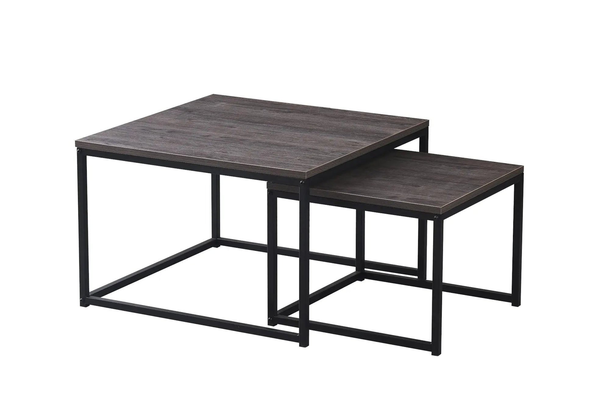 Tables gigognes noir bois gris – Galerie du Mobilier - Vue 1