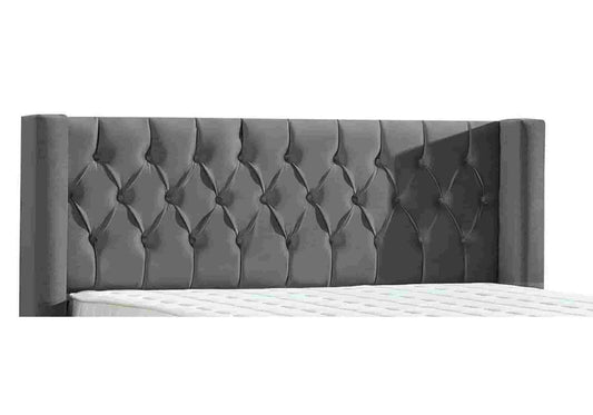 Tête de lit capitonné gris MODA - Galerie du Mobilier